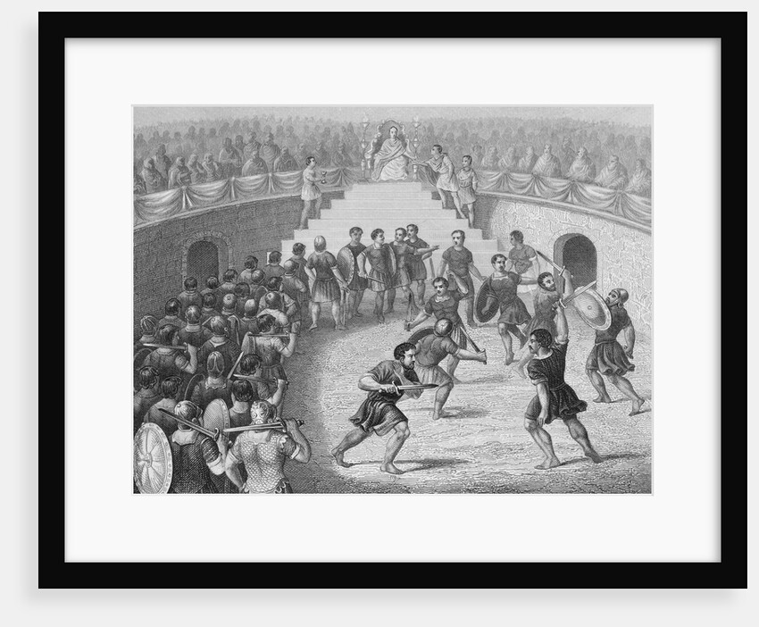 Royalty and Audience Watching Gladiators Fight by Anonymous