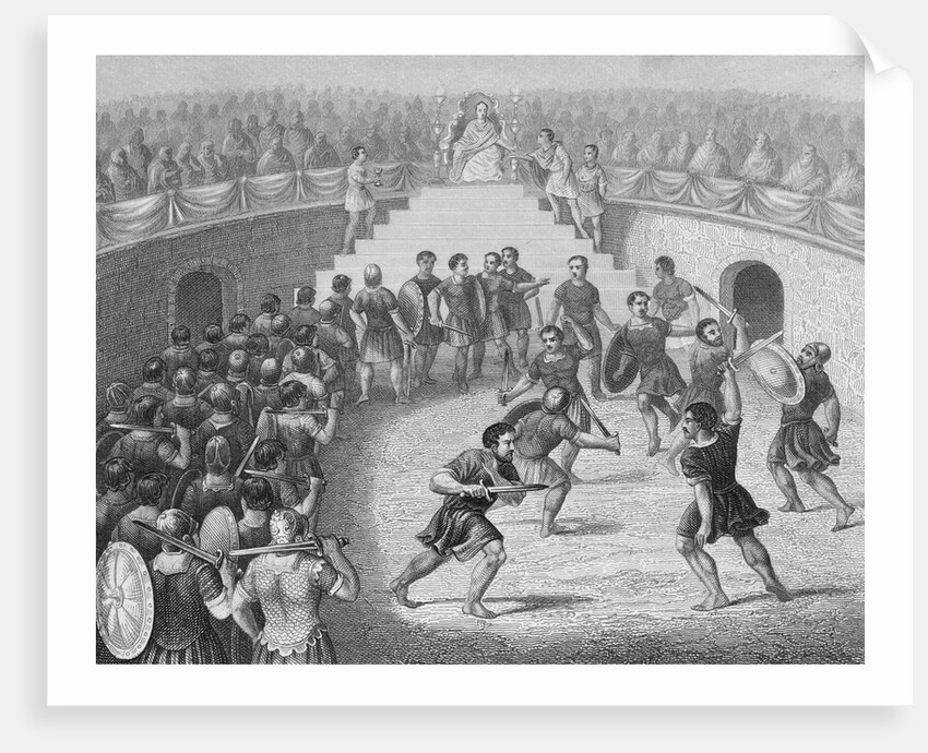 Royalty and Audience Watching Gladiators Fight by Anonymous