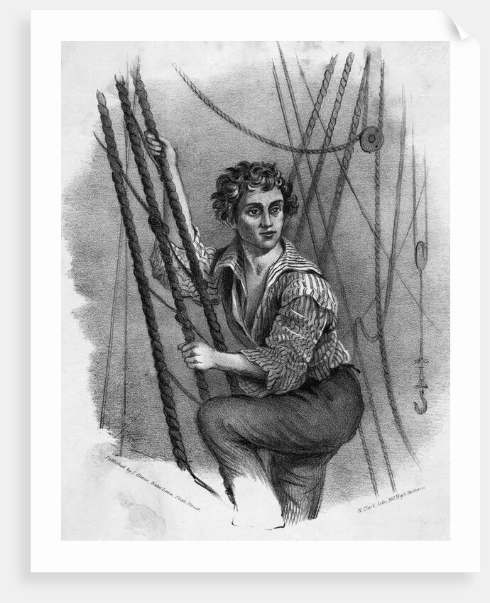 Sailor Climbing Ship's Rigging by Anonymous