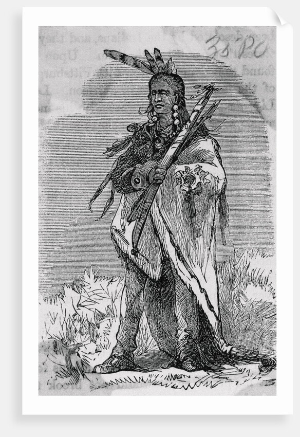 Drawing of Native American Chief Pontiac by Anonymous