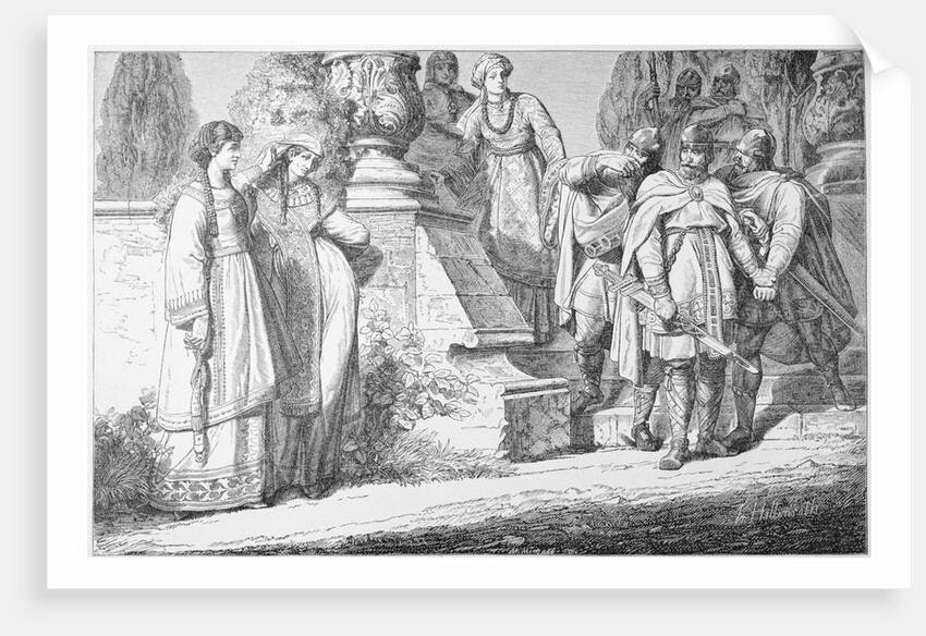Depiction of Empress Theophano and Otto II with Party by Anonymous