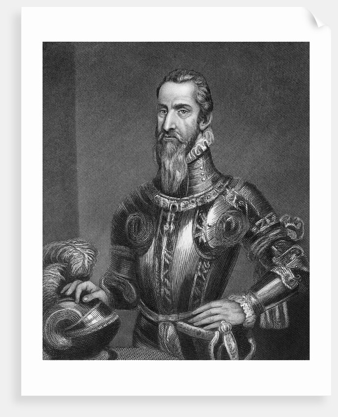 Illustrated Portrait of Duke Don Fernando Alvarez De Toledo by Anonymous