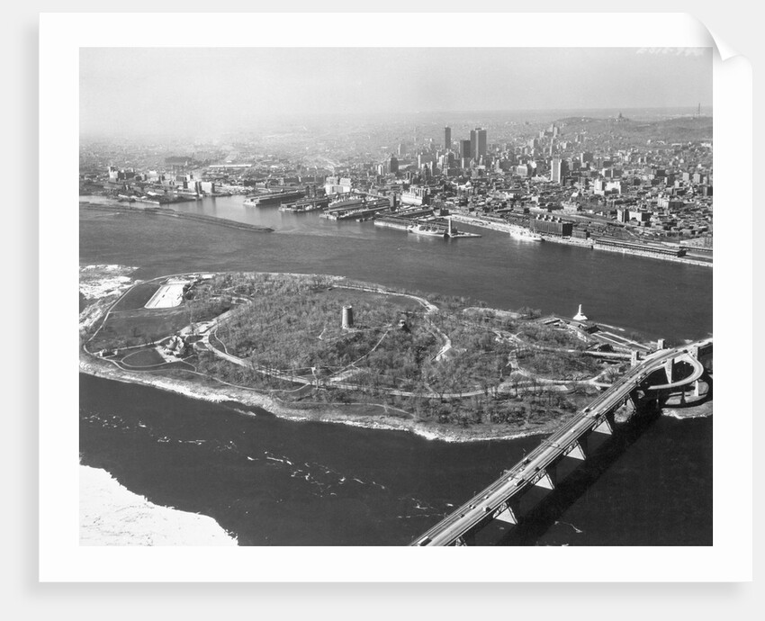St. Helene's Island and Jacques Cartier Bridge by Anonymous