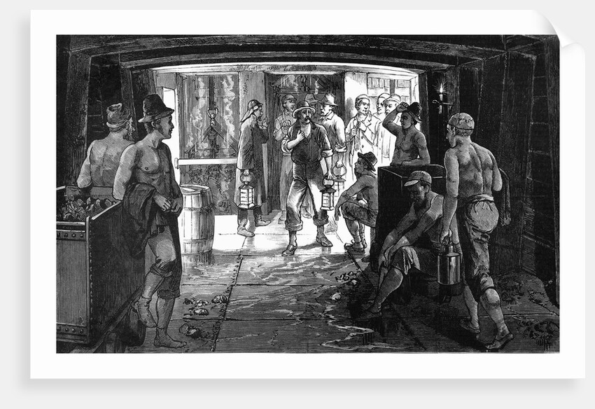 Miners in Consolidated Virginia Silver Mine by Anonymous