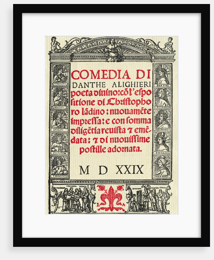 The Title Page to Dante Aligieri's The Divine Comedy by Anonymous