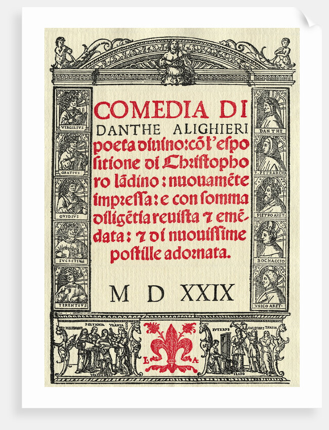 The Title Page to Dante Aligieri's The Divine Comedy by Anonymous
