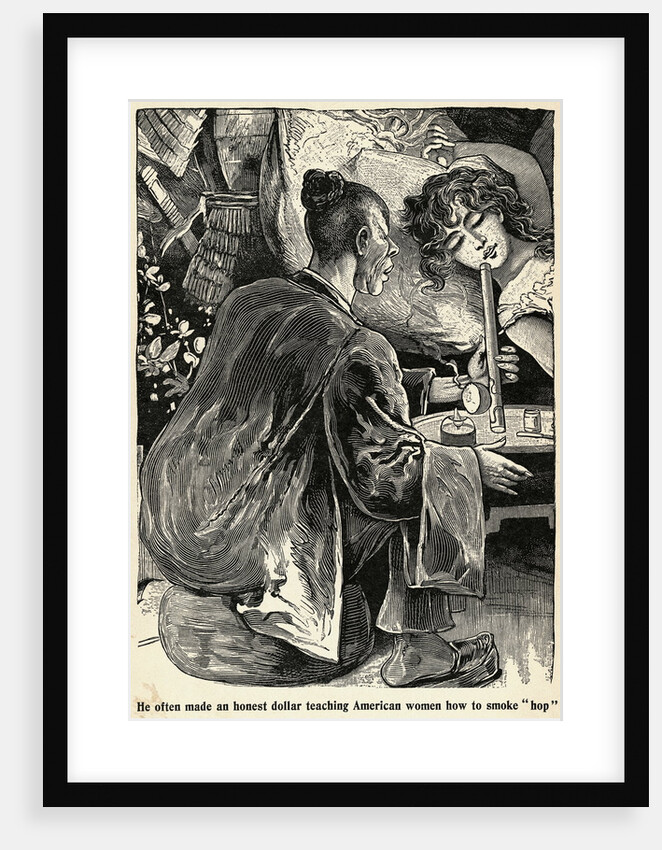 American Woman Smoking in an Opium Den by Anonymous