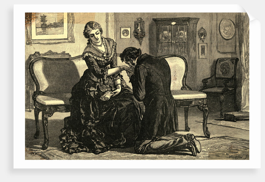 Man Kissing Woman's Hand by Anonymous