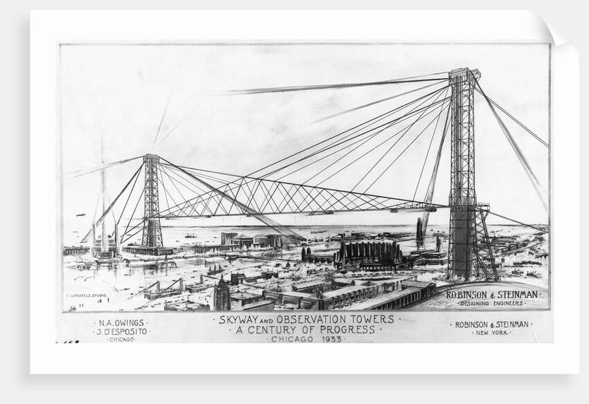 Skyway and Observation Towers at Century of Progress by Anonymous
