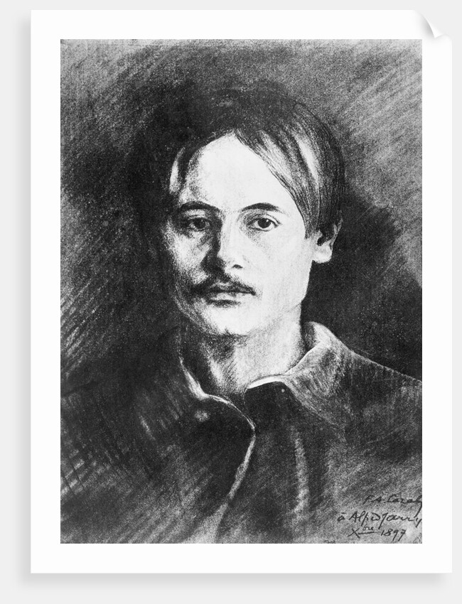 Drawing of French Poet Alfred Jarry by Anonymous
