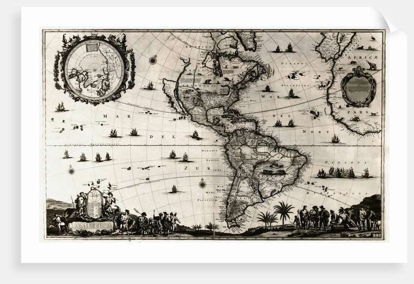 Early Map of the Americas by Anonymous