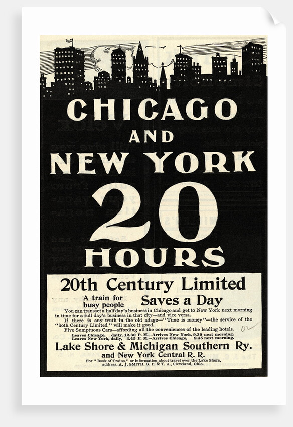 Advertisement for Railroad Service by Anonymous