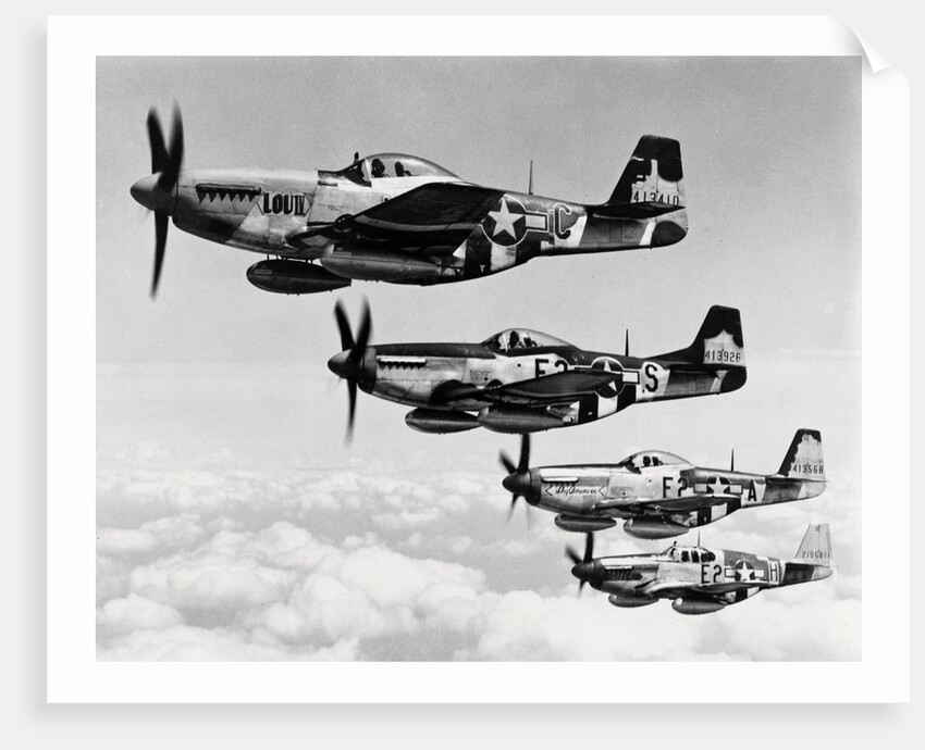 Fighter Planes Flying in Formation by Anonymous