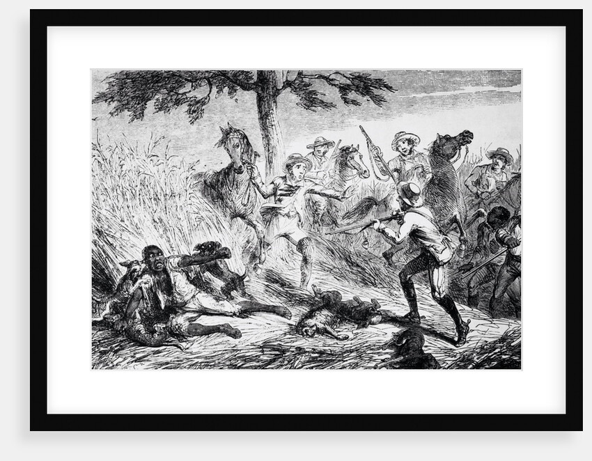 Illustration of Men Hunting Deer by Anonymous