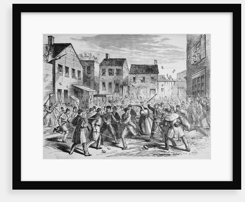 The Great Whiskey War, December 1869 Newspaper Illustration by Anonymous
