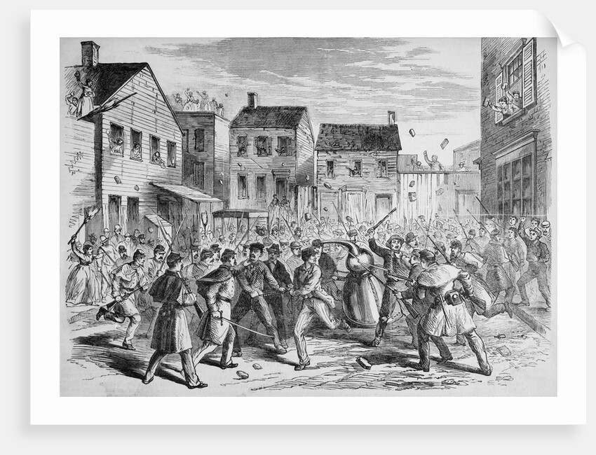 The Great Whiskey War, December 1869 Newspaper Illustration by Anonymous
