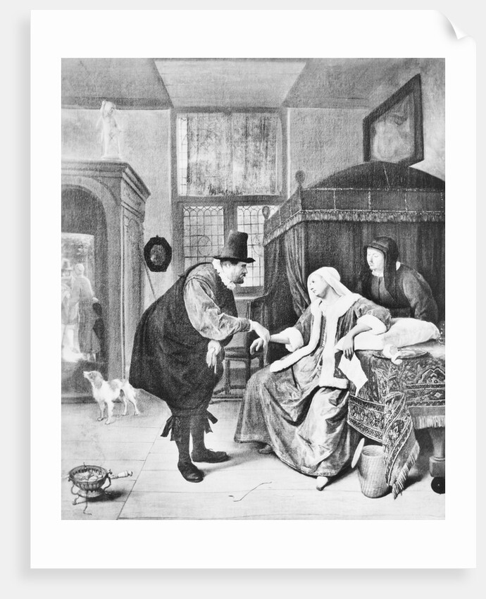 Doctor Visiting Woman by Anonymous