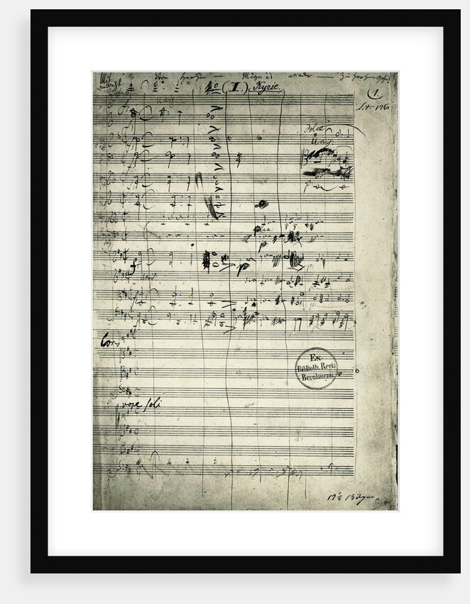 Manuscript Page from Beethoven's Missa Solemnis by Anonymous