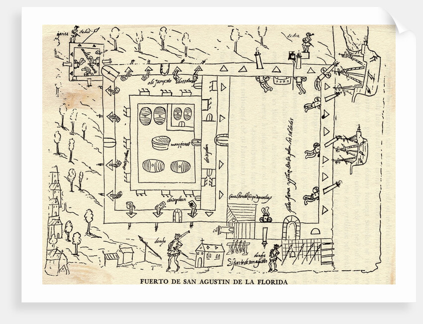 Diagram of the Fort at St. Augustine by Anonymous