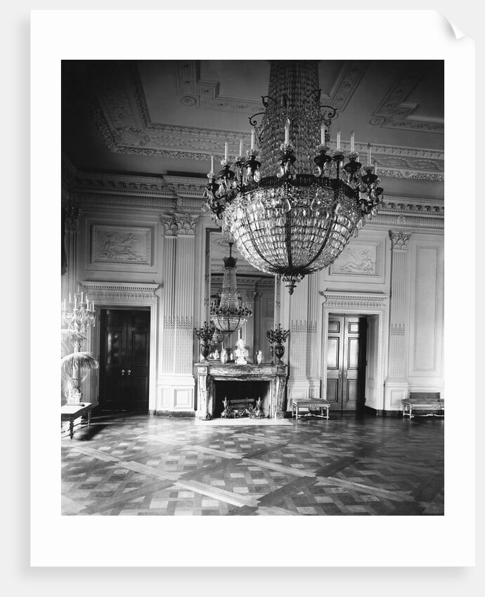 Chandelier Hanging in East Room of White House by Anonymous