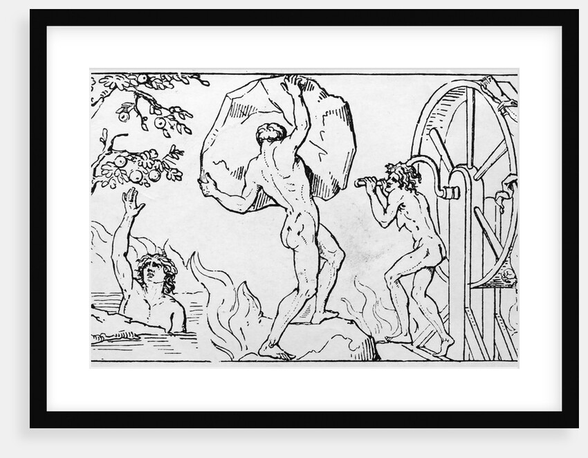 Tantalus,Sisyphus And Ixion/Illustration by Anonymous