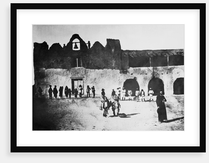 Ysleta Tiguas Outside Church of San Antonio De Padua by Anonymous