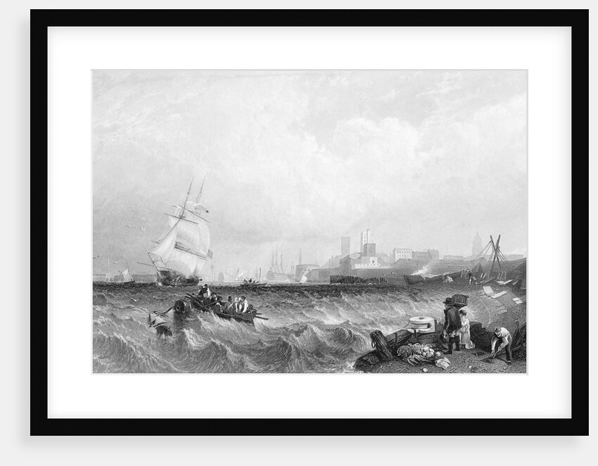 Choppy Seas in Portsmouth Harbor by Anonymous