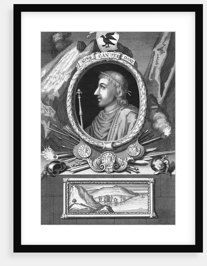 Engraving of Canute King of Danes by Anonymous