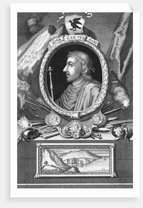 Engraving of Canute King of Danes by Anonymous