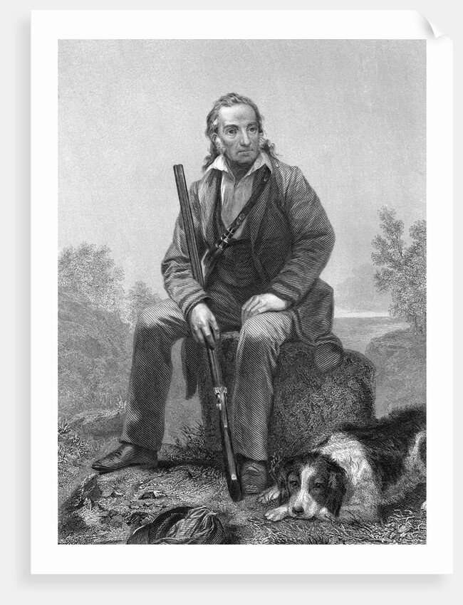 John James Audubon Sitting with Gun and Dog by Anonymous