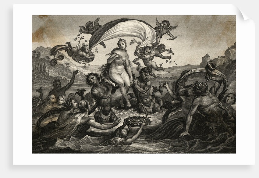 Goddess Venus Being Worshipped on Water by Anonymous