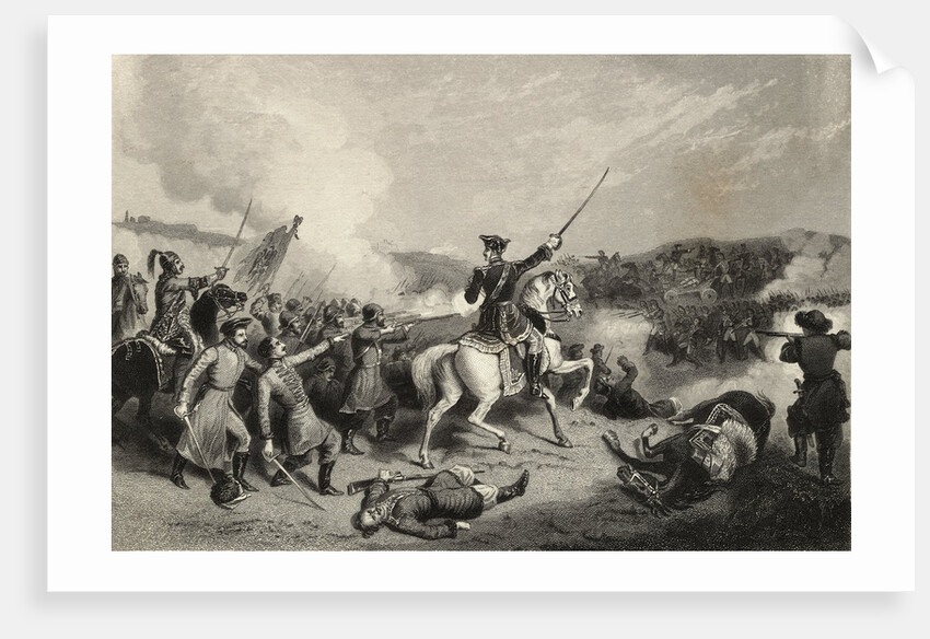 Illustration of Battle of Poltava by Anonymous
