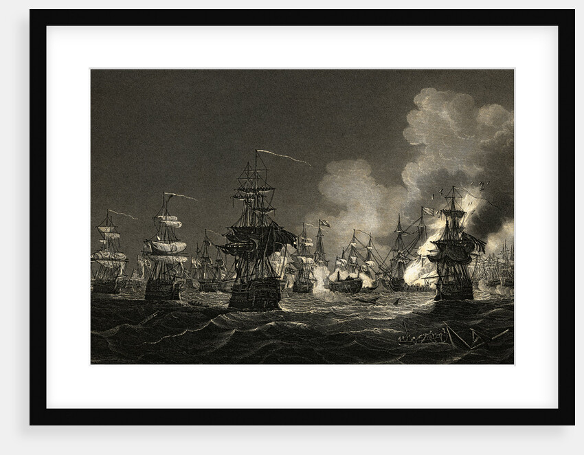 Illustration of the Battle of the Nile by Albert Henry Payne