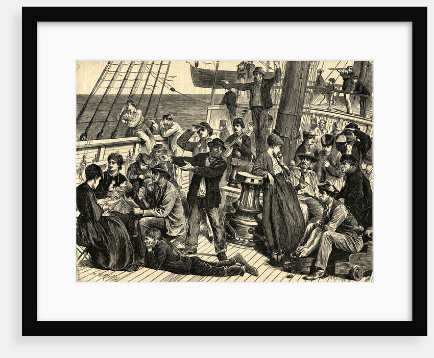 Emigrants on Shipdeck by Anonymous