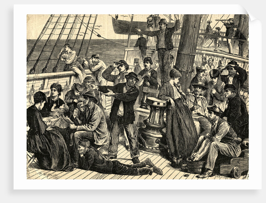 Emigrants on Shipdeck by Anonymous