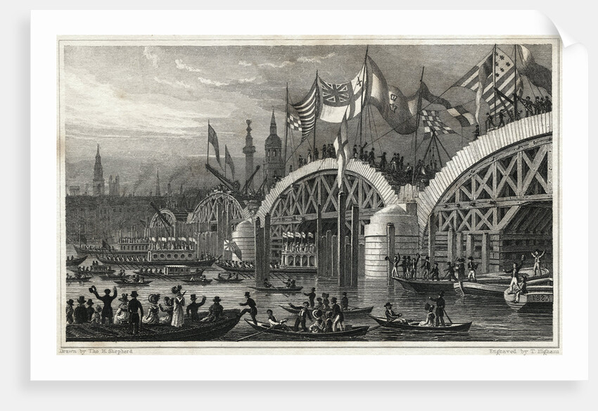 Boats Passing Under London Bridge by Anonymous