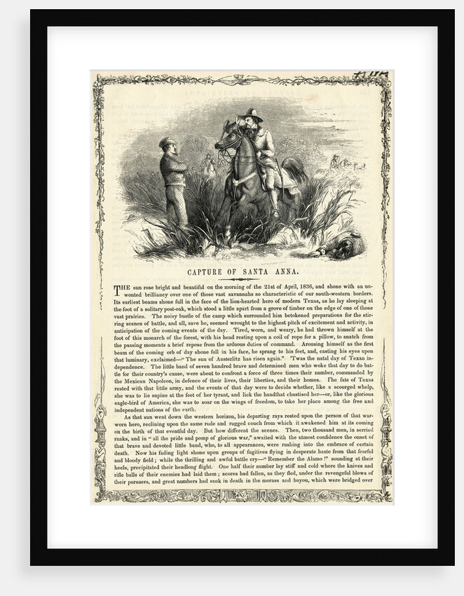Illustration of the Capture of Santa Anna by Anonymous