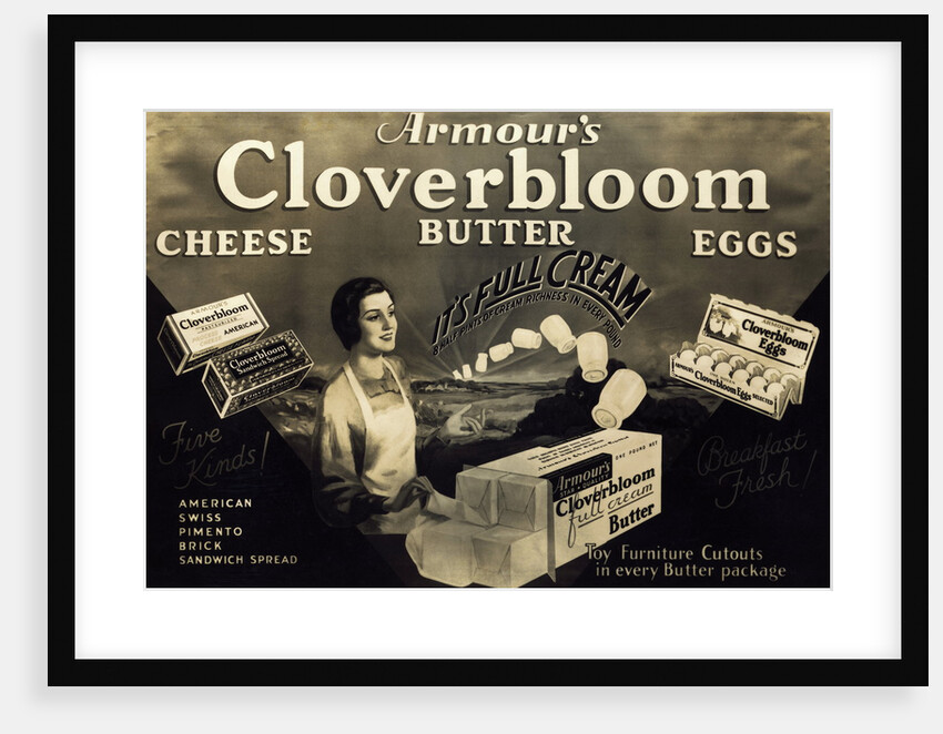 Advertisement for Cloverbloom Milk and Butter Products by Anonymous