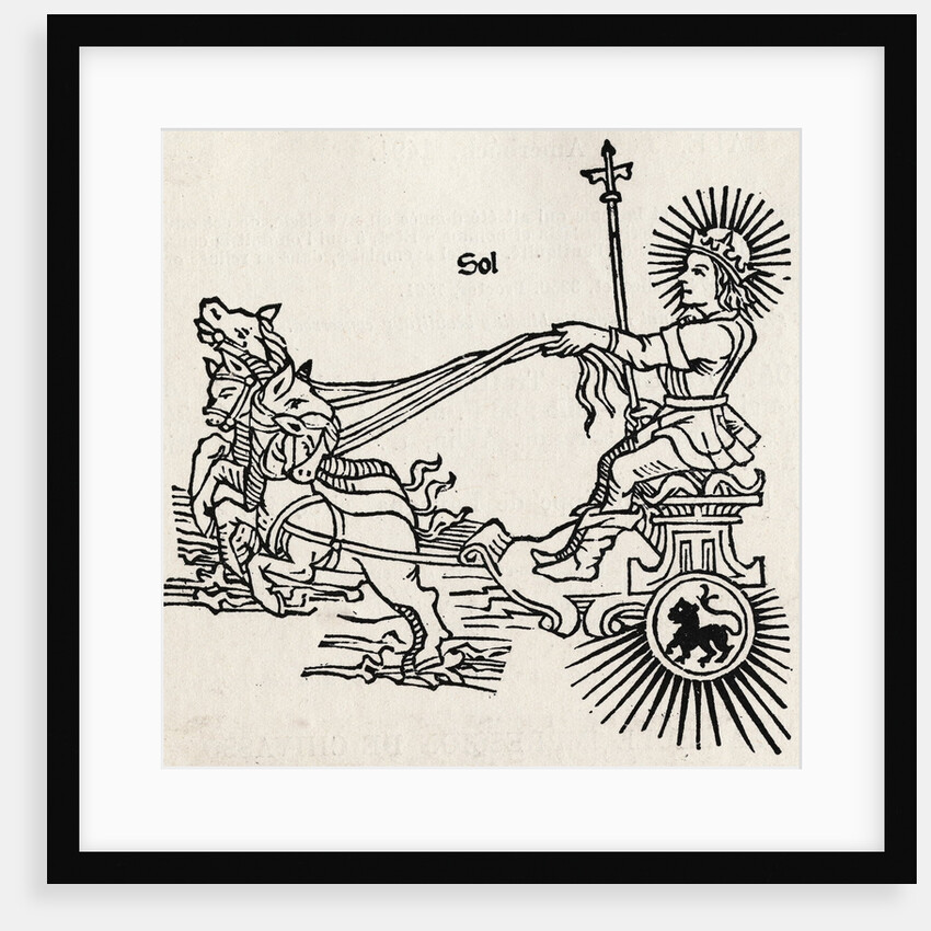 Illustration of Roman Sun God Sol by Anonymous