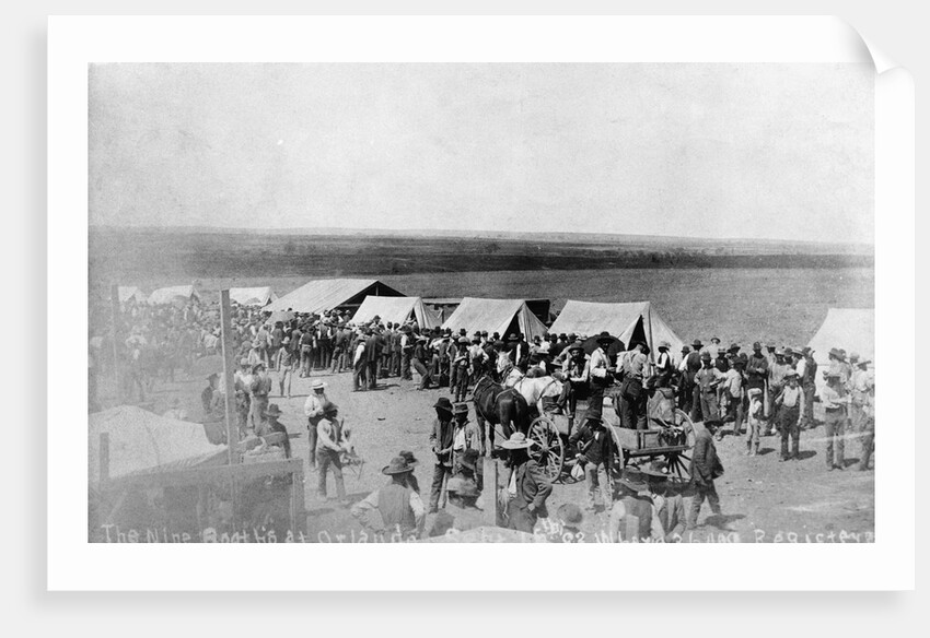 Citizens Standing Near Voting Tents in Wilderness Area by Anonymous