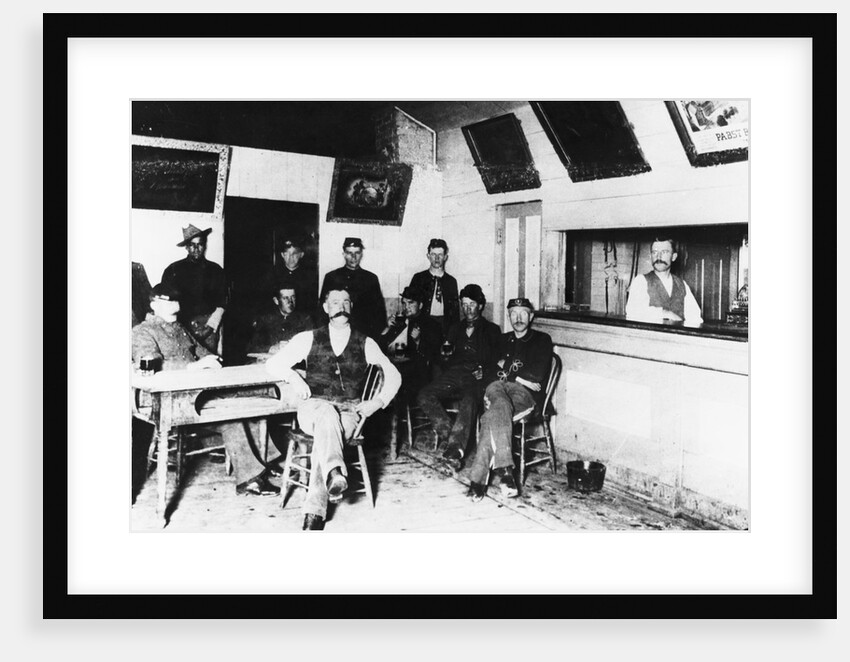 Early American Soldiers Relaxing at Canteen at Fort Keogh by Anonymous