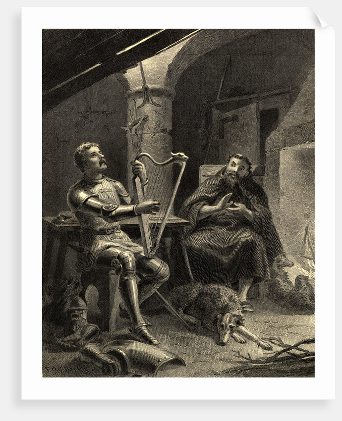 Illustration of Richard I and Friar Tuck by Anonymous