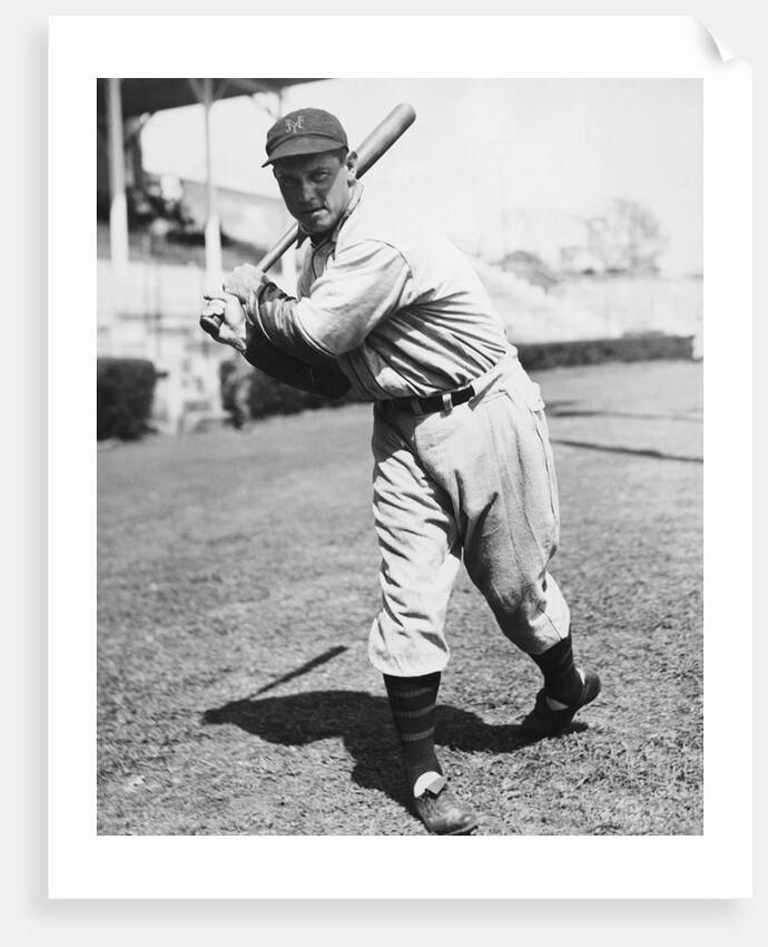 Baseball Player Bill Terry in Batting Stance by Anonymous
