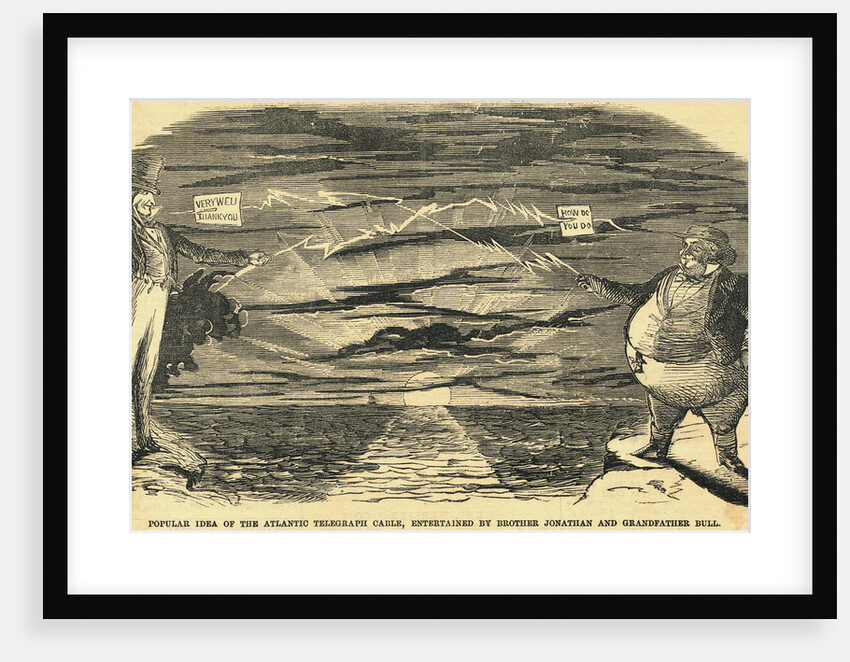 Illustration Depicting Idea of Telegraph Communication by Anonymous