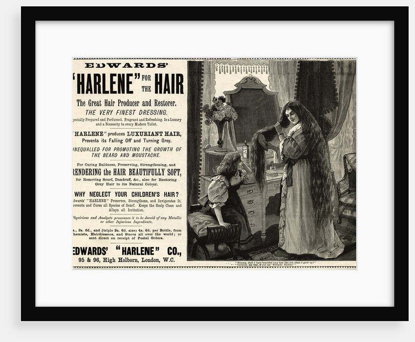 Advertisement for "Harlene for the Hair" by Anonymous