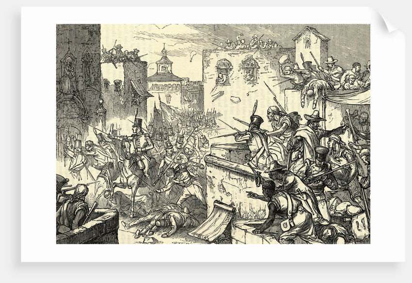 Illustration of British Attacking Buenos Aires by Anonymous