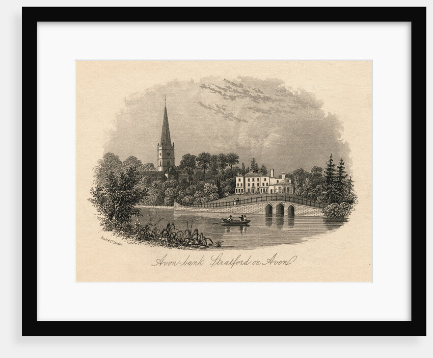 Illustrated View of Avon Bank of Stratford on Avon by Anonymous
