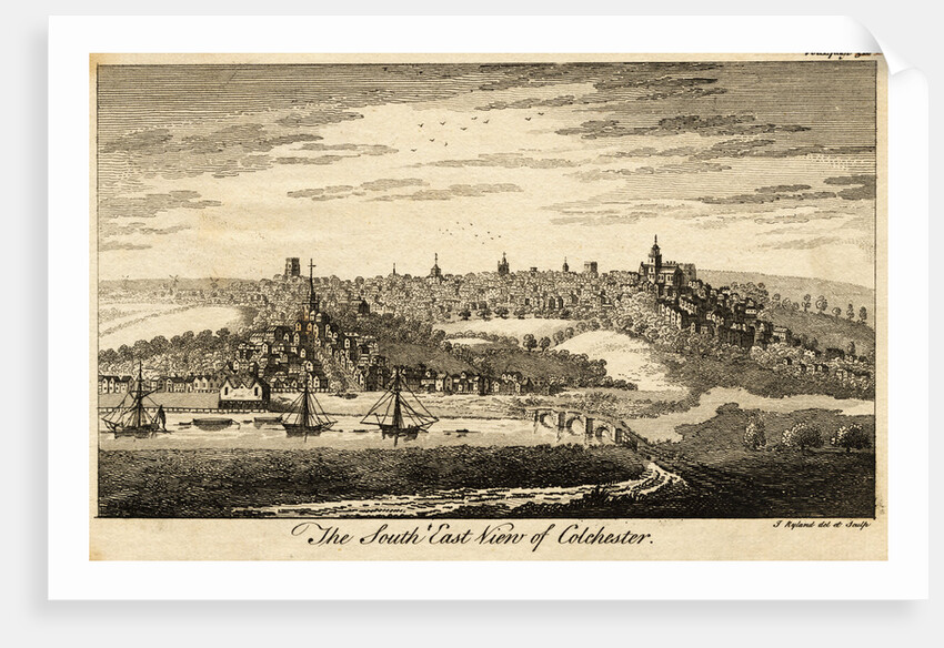 Illustrated South East View of Colchester by Anonymous