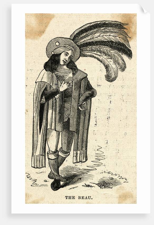 Man Standing in Medieval Garb by Anonymous
