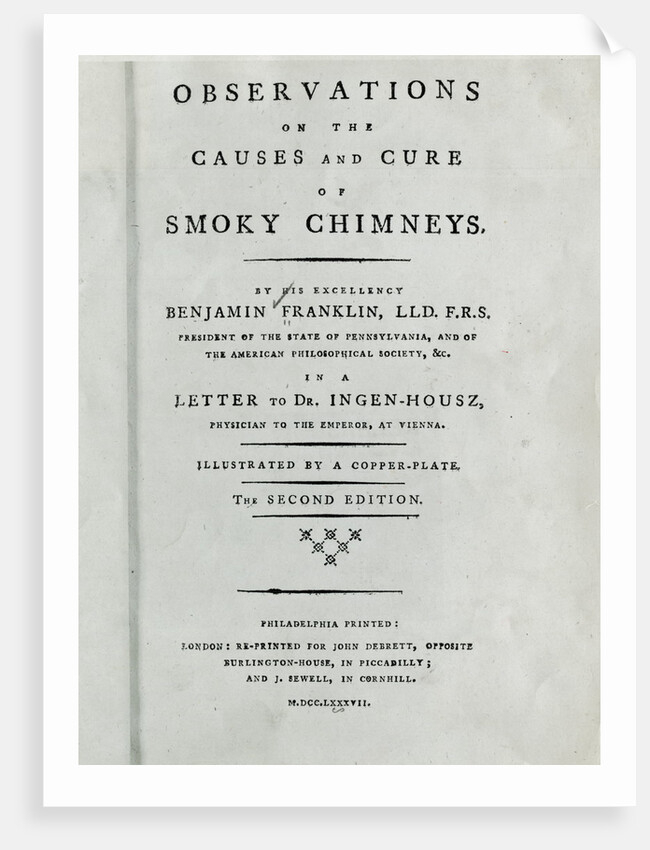 Title Page from Book by Benjamin Franklin